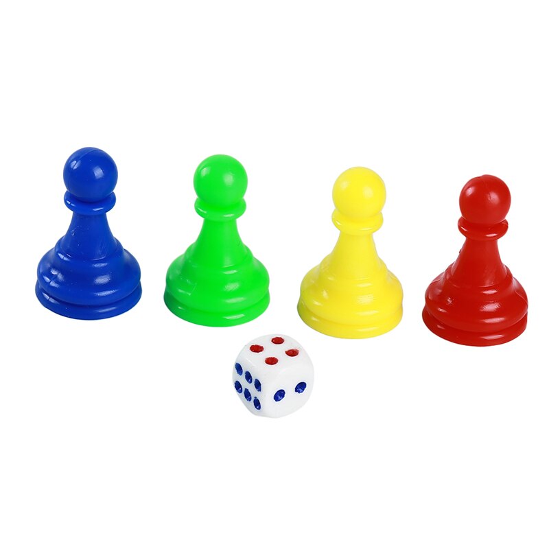 5 stk plast skakmænd skakbrikker spil terninger til børn børn lege spil legetøj