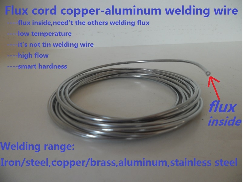 Fluxo de alumínio para soldagem de baixa temperatura, 2.00mm * 3m, cobre, alumínio, hastes de soldagem para ac & refrigeração