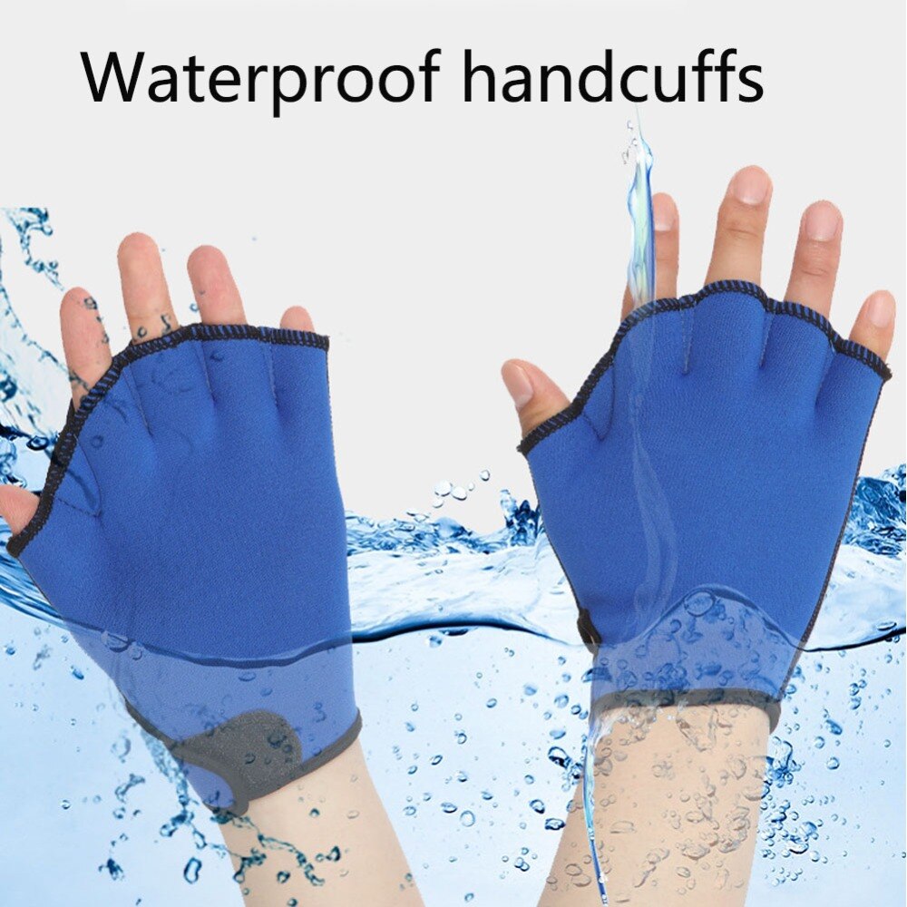 Deportes de natación guantes de remo mano de malla natación entrenamiento buceo guantes sin dedos guantes acuáticos surf agua natación guantes