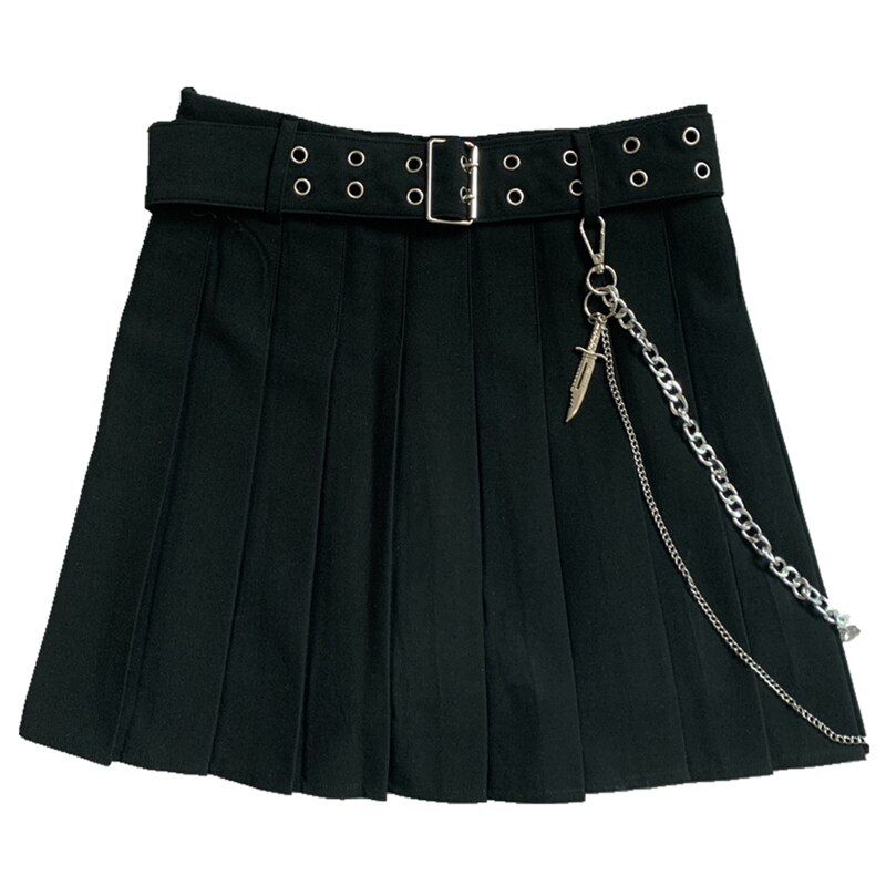 School Dresses Japanese Short Skirt Cosplay Anime Pleated Skirt Jk Uniforms Sailor Suit Short Skirts School Girl suit: color2 with belt / M