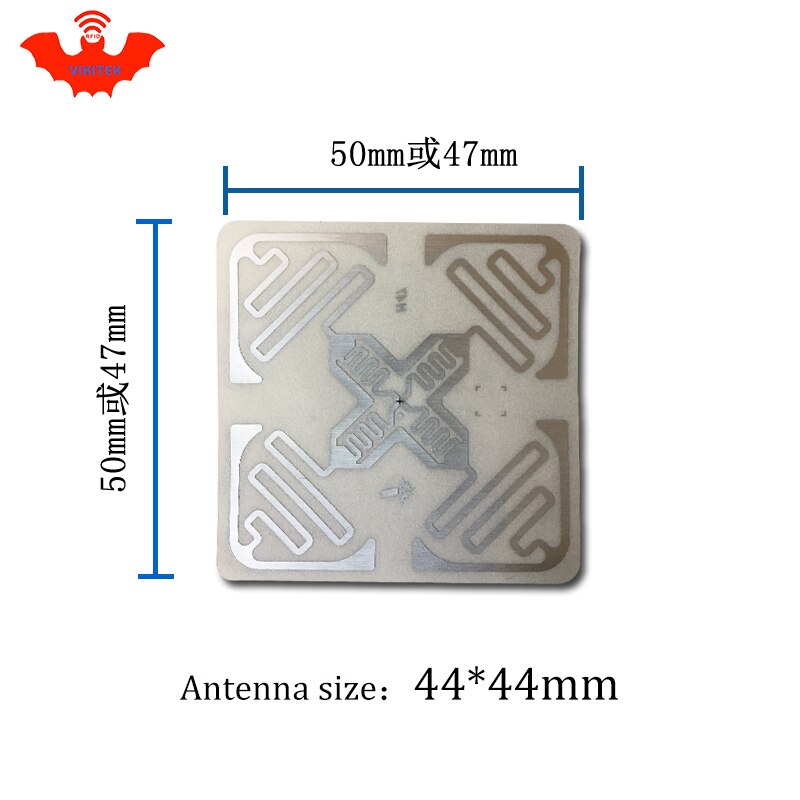 Uhf Rfid Tag Epc 6C Sticker Impinj H47 Natte Inlay 915mhz868mhz860-960MHZ Higgs3 100 Stuks Adhesive Passieve Rfid Label