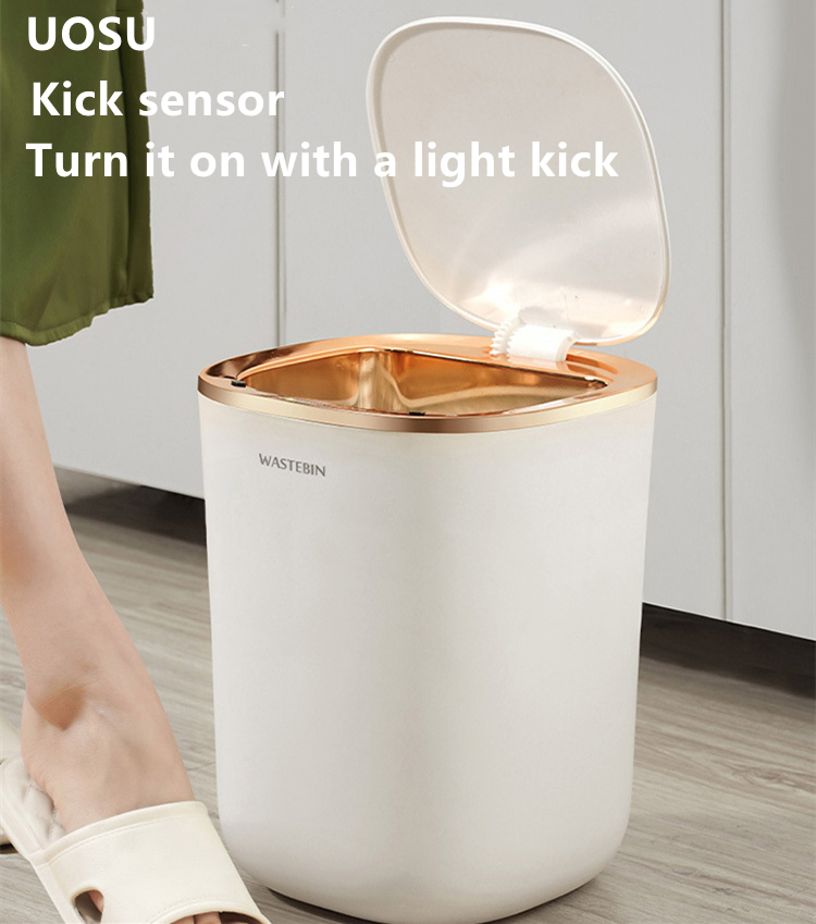 Smart Induction Trash Can Automatic Intelligent Sensor Dustbin Electric Touch Trash Bin for Kitchen Bathroom Bedroom Garbage