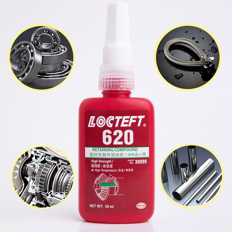 Pegamento anaeróbico 620, sellador de alta viscosidad, pegamento de Metal permanente, de 50ml superpegamento, resistencia a alta temperatura, 230 grados Celsius