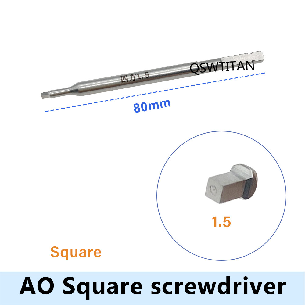 Orthopaedic Bone Screw Driver Instruments Spinal Pedicle Screw Nail Cap AO Driver Hex Screwdriver AO Plum Star Driver: black