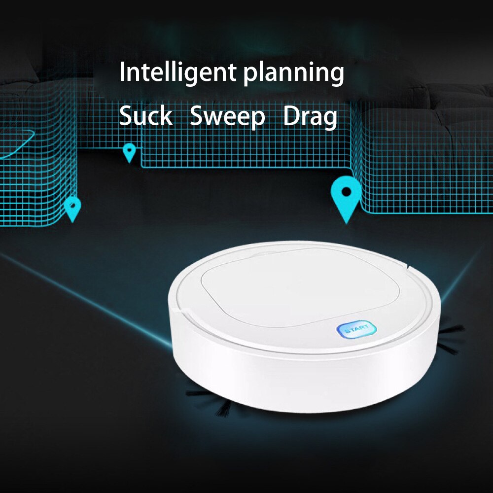 Multifunctional Robot Vacuum Cleaner USB Rechargeable 1800Pa Smart Sweeping Robot Dry Wet Sweeping Vacuum Cleaner for Home Floor