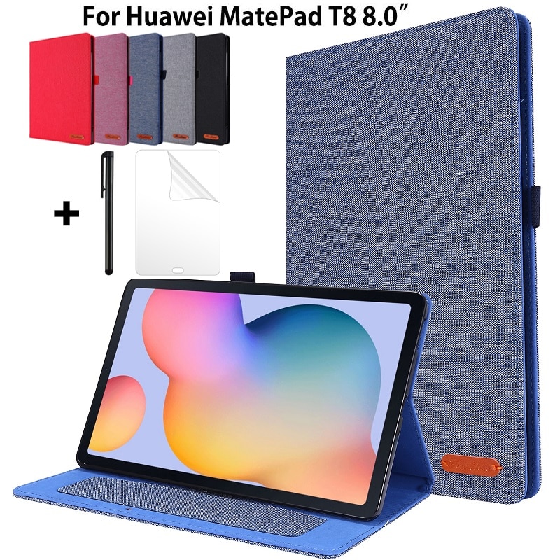 Funda de tableta para Huawei Matepad T8 de 8 , Funda Coque con soporte plegable, Funda para T8 de 8,0 KOB2-L09 KOB2-W09 C3 de 8 pulgadas con película