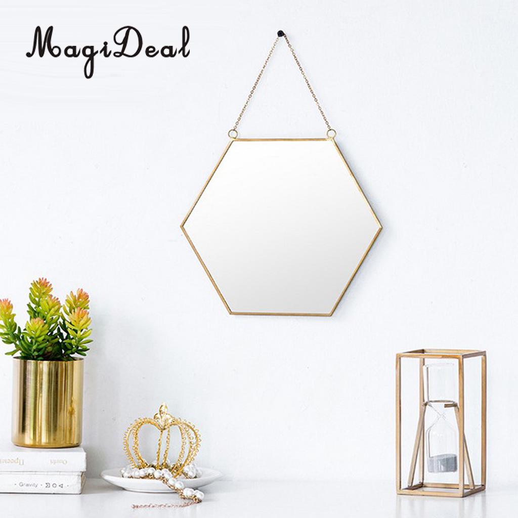 Girls Dressing Room Makeup Mirror Style Dressing Table Wall Mirror, Diamond Shaped Glass Wall Decor Mirror: S