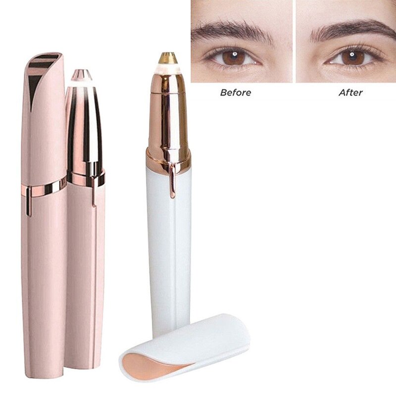 Elektrische Wenkbrauw Trimmer Vrouwen Mini Wenkbrauw Scheerapparaat Instant Pijnloos Gezicht Wenkbrauwen Hair Remover Epilator Draagbare Scheermes Ontharing