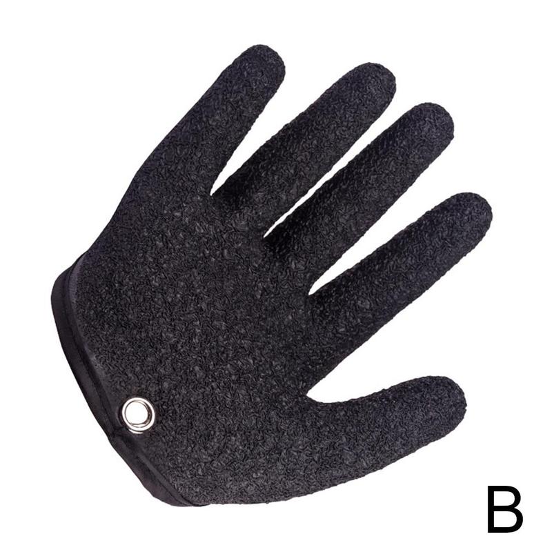 1Pcs Anti-slip Fish Catching Gloves Anti-pinch Waterproof PE Latex Fishing Gloves: Right