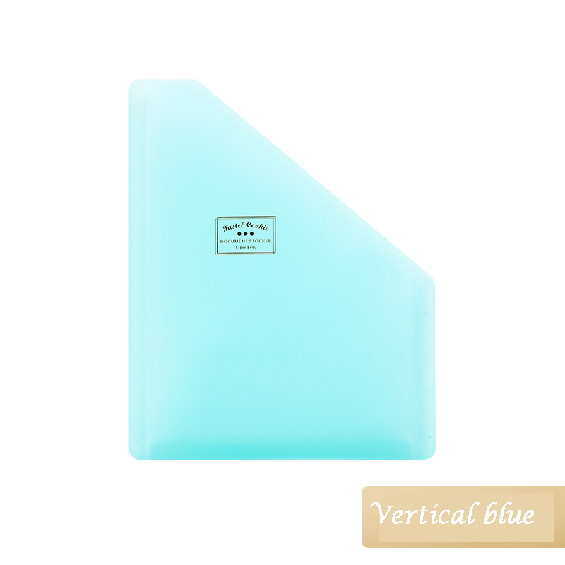 KOKUYO A4 Expanding File Folder Document Wallets Organizer Multi-layers for Table Storage Fresh Style A4 Document Shelf WSG-DFCS: kokuyo blue A