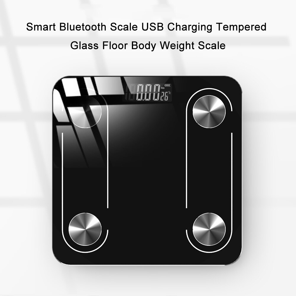 Smart USB Charging Bluetooth Scale Body Fat Water Scale Muscle Mass BMI Weighing for Kitchen Measuring Accessories