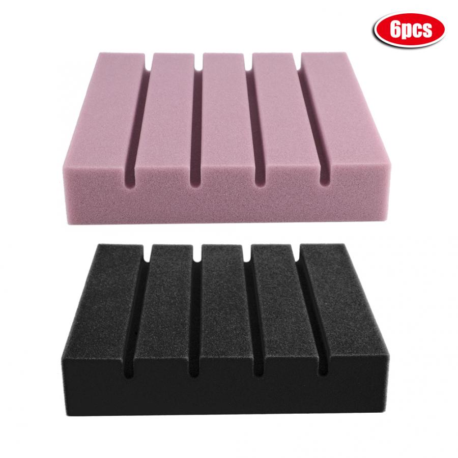 6Pcs Soundproofing Foam Acoustic Panels Sponge Sound-Absorbing Foam for Piano Room Recording Studio
