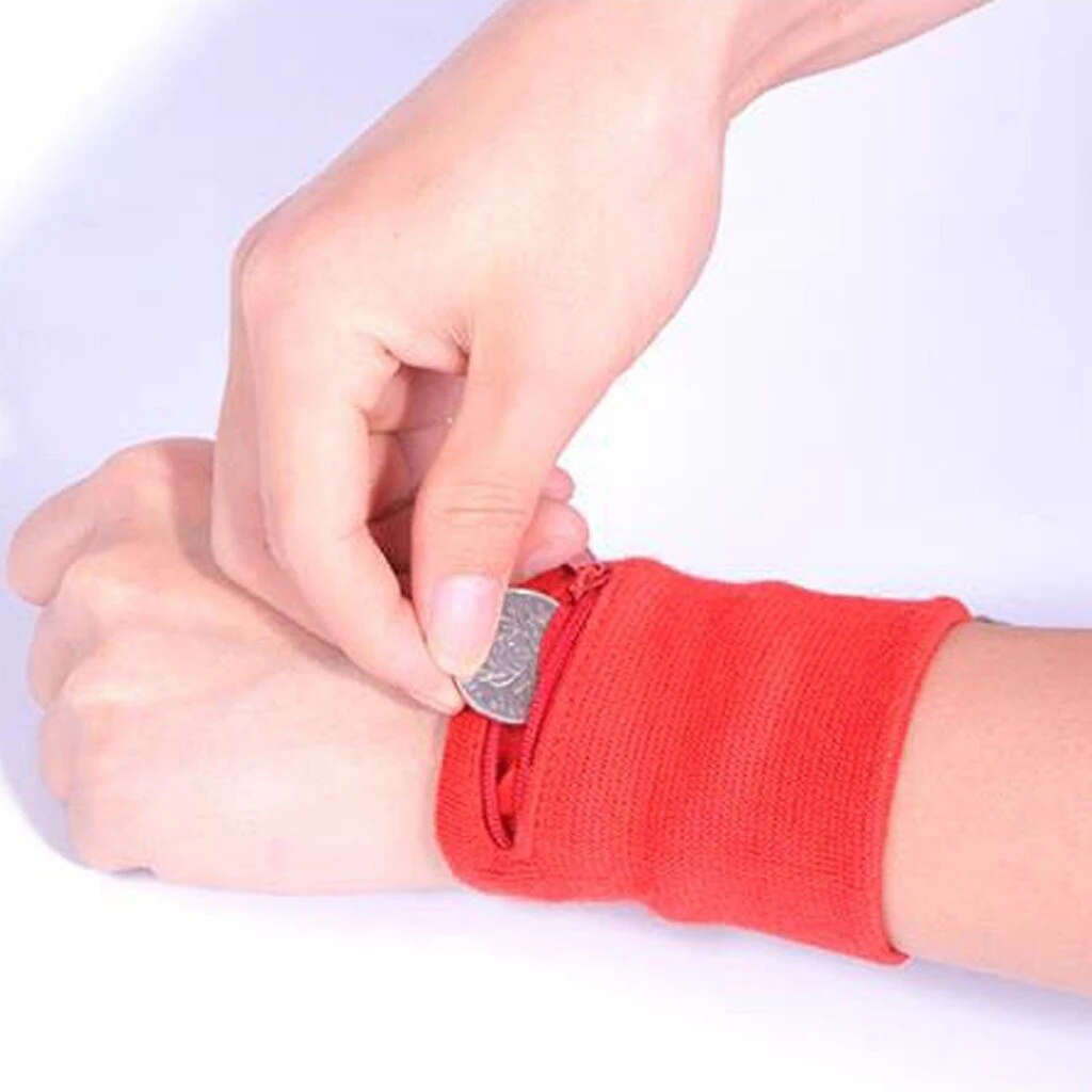 Sport Polsband Rits Pols Portemonnee Multifunctionele Running Bag Arm Band Zakken Sleutel Kaarten Opslag Fietsen Portemonnee Band Zweetband