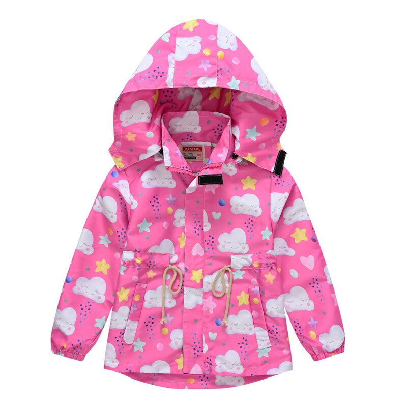Child Girl Clothing Spring Windbreaker Autumn Jacket for Girls Trench Coat Zipper Cute Kids Outerwear Children Clothes 2-9year: rose / 9T