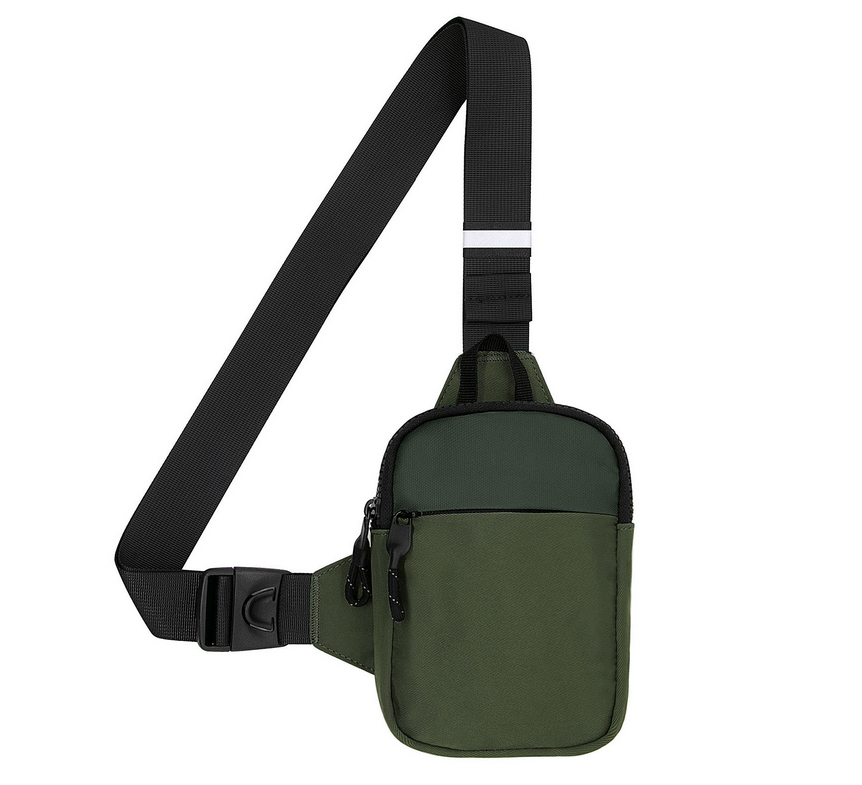 sportborsttas Ultrakleine mobiele telefoon Messenger Bag Heuptas Multifunctionele handbagage voor heren: M / Army Green
