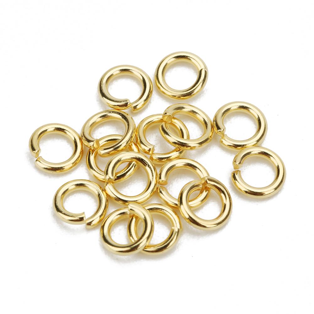 Anillos abiertos de acero inoxidable para hacer joyas, 3-10mm, 100 Uds., bucle de enlace para DIY, conector,