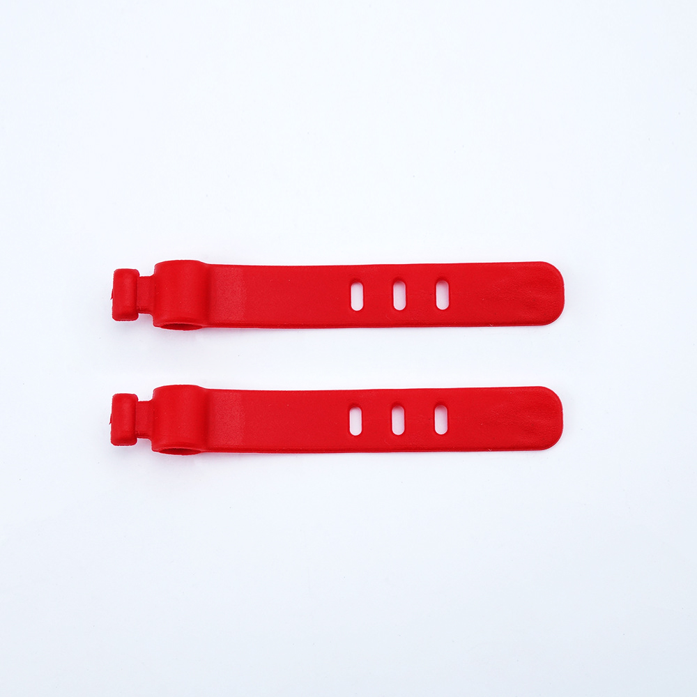 Silicone Tie Cable Organizer Phone Cable Multipurpose Winder Holder Clip For Mouse Earphone Wire Organizer 2Pcs/Lot: 2PCS Red