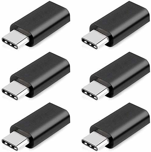 FlekShop 6 Unidades tpo-c Adaptador USB C a Micro USB conversor tipo C Adaptador para Nexus 5X/6P, LG G5,Etcétera