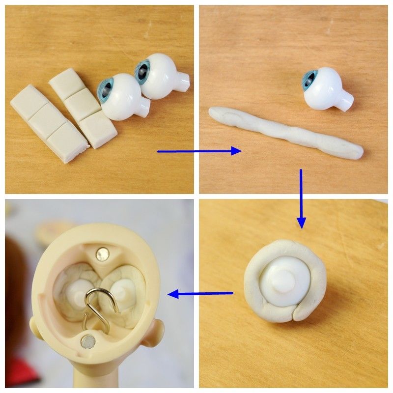 Bjd glass akryl øyne feste kitt hvit 12g 50g 100g for msd aod dod dz sd bjd dollfie makeup