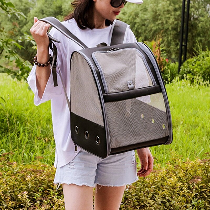 Zwart Papegaai Rugzak Carry Kooi Kat En Hond Outdoor Reizen Ademend Carrier Vogel Transport Bag Vogel Benodigdheden