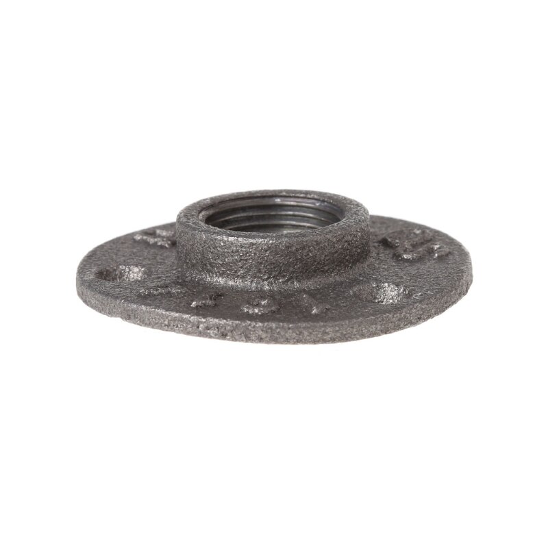 3/4&quot; Malleable Threaded Floor Flange Iron Pipe Fittings Wall Mount Black