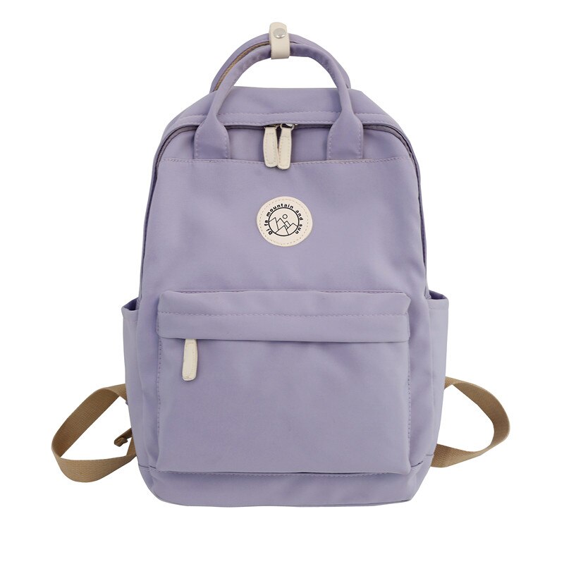 JOYPESSIE Women Backpack For Teenagers Black School Bag Female Business Travel Bookbag Girl Waterproof Mochila: purple