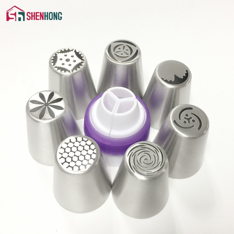 SHENHONG końcówki do szprycy cukierniczej zestaw rosyjskie dysze szpryc do ciasta róża kwiat liść Cupcake ciasto dekorowanie: Style  6