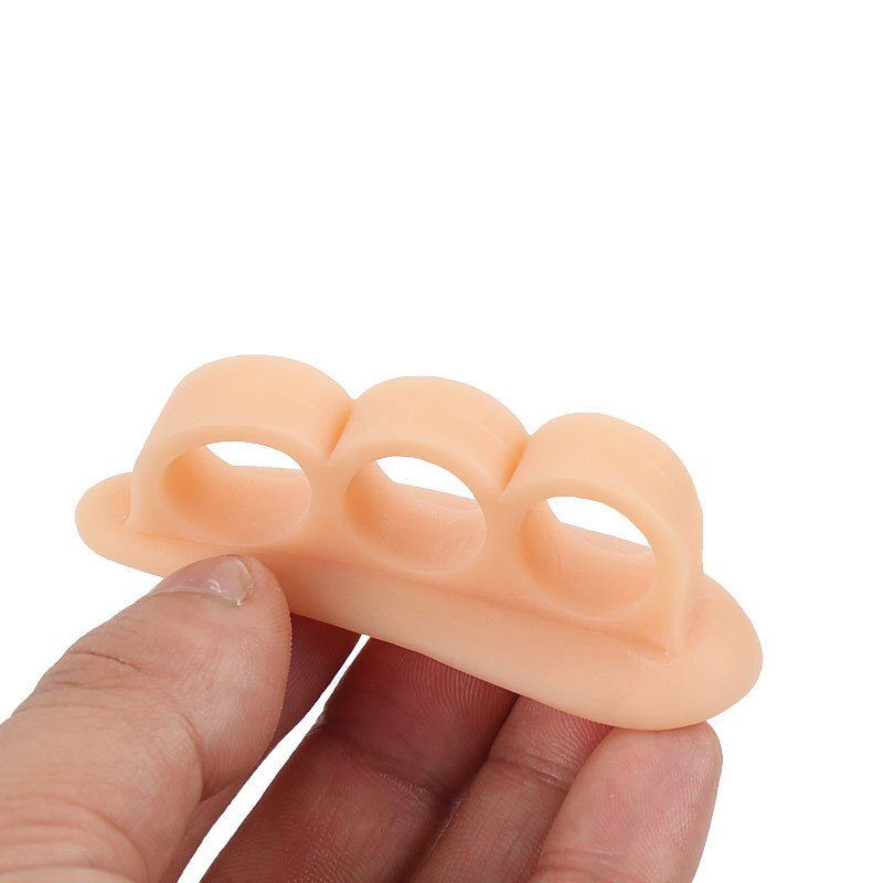 Toe Separator Crest Hammer Toe Claw Mallet Toe Straightener Stretchers Corrector Alignment Bunion 3 Holes Gel Pain Relief