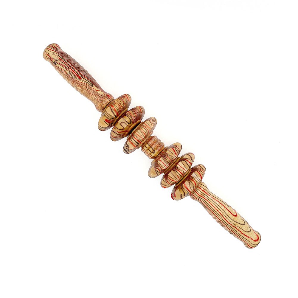 Masajeador de Abdomen de madera de 9 ruedas, rodillo de Fitness multifuncional, herramienta de relajación muscular, masaje de cintura anticelulitis para el cuerpo: StyleE