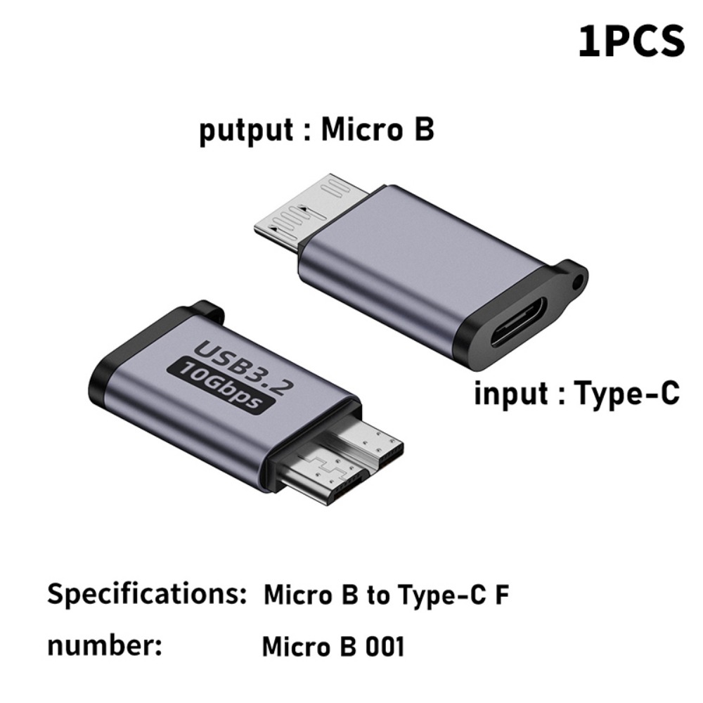 USB3.0 Micro B Adapter High Speed Data Transfer Type C Female Adapter Compact Male To Type C Type-C USB3.0 Micro B Connector: green
