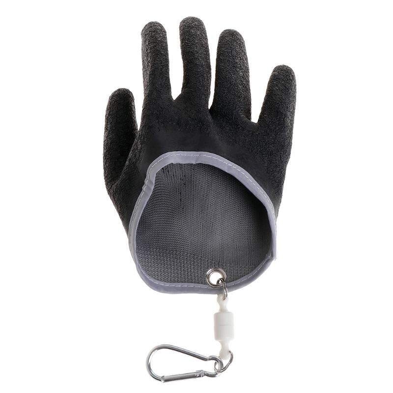 Fishing Gloves Non Slip Latex Glove With Magnet Release Fish Grab Anti Skid Capture Safety Portable Outdoor Fishing: Red
