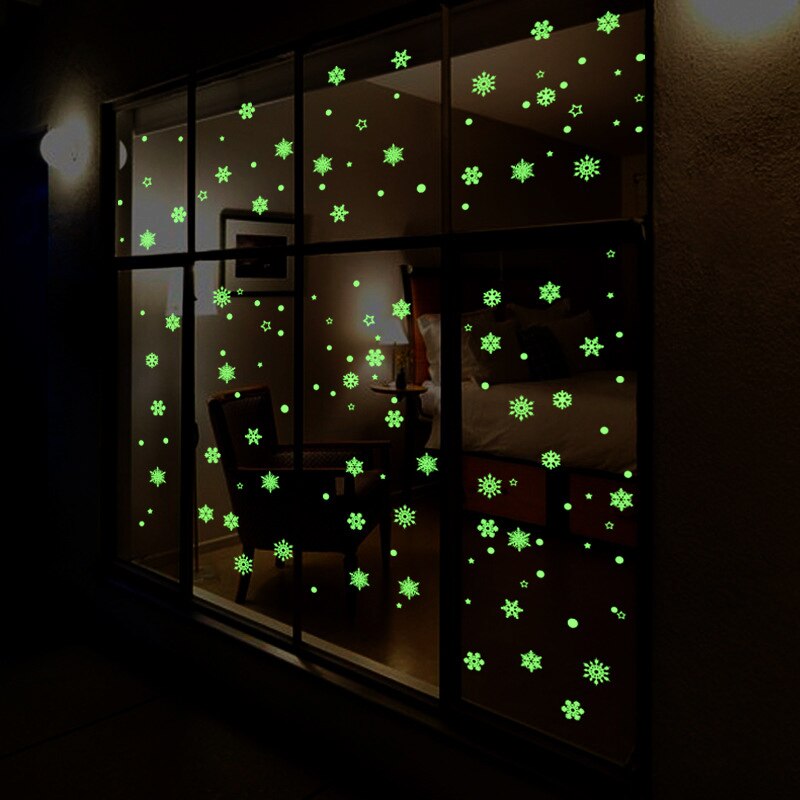 3D Bubble Lichtgevende Sterren Stippen Muursticker Kinderkamer Slaapkamer Home Decoration Decal Glow In The Dark Diy Platte Sneeuwvlok stickers