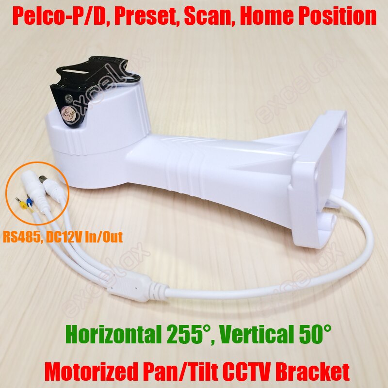 Motorizzato Auto Pan Tilt CCTV Staffa Della Macchina Fotografica RS485 Preset Scanner P/T Orizzontale Verticale di Rotazione Esterna Impermeabile di Sostegno