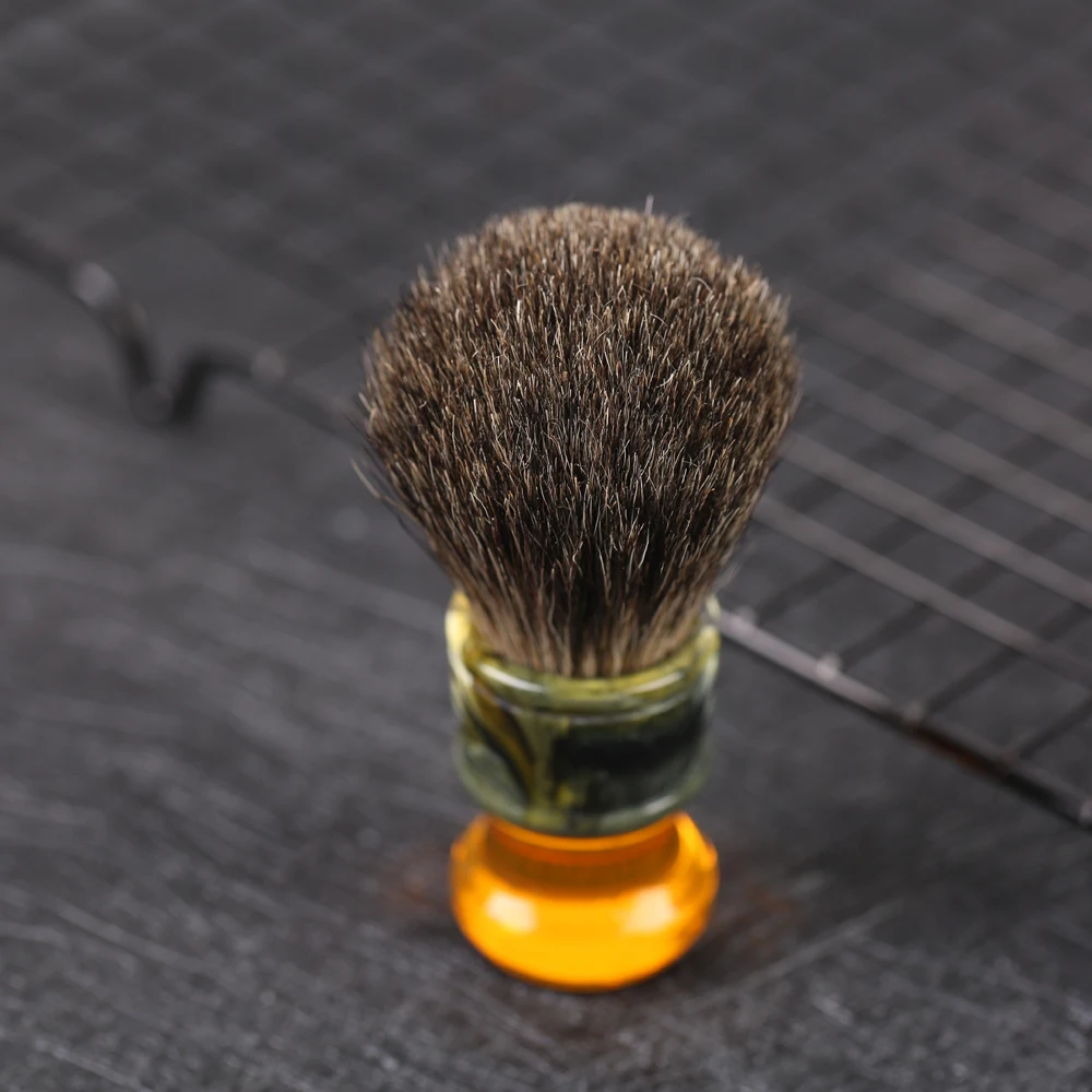 YAQI 22MM Sagrada Familia blaireau cheveux résine poignée hommes humide rasage brosses Portable rasage brosse rasage mousse brosse