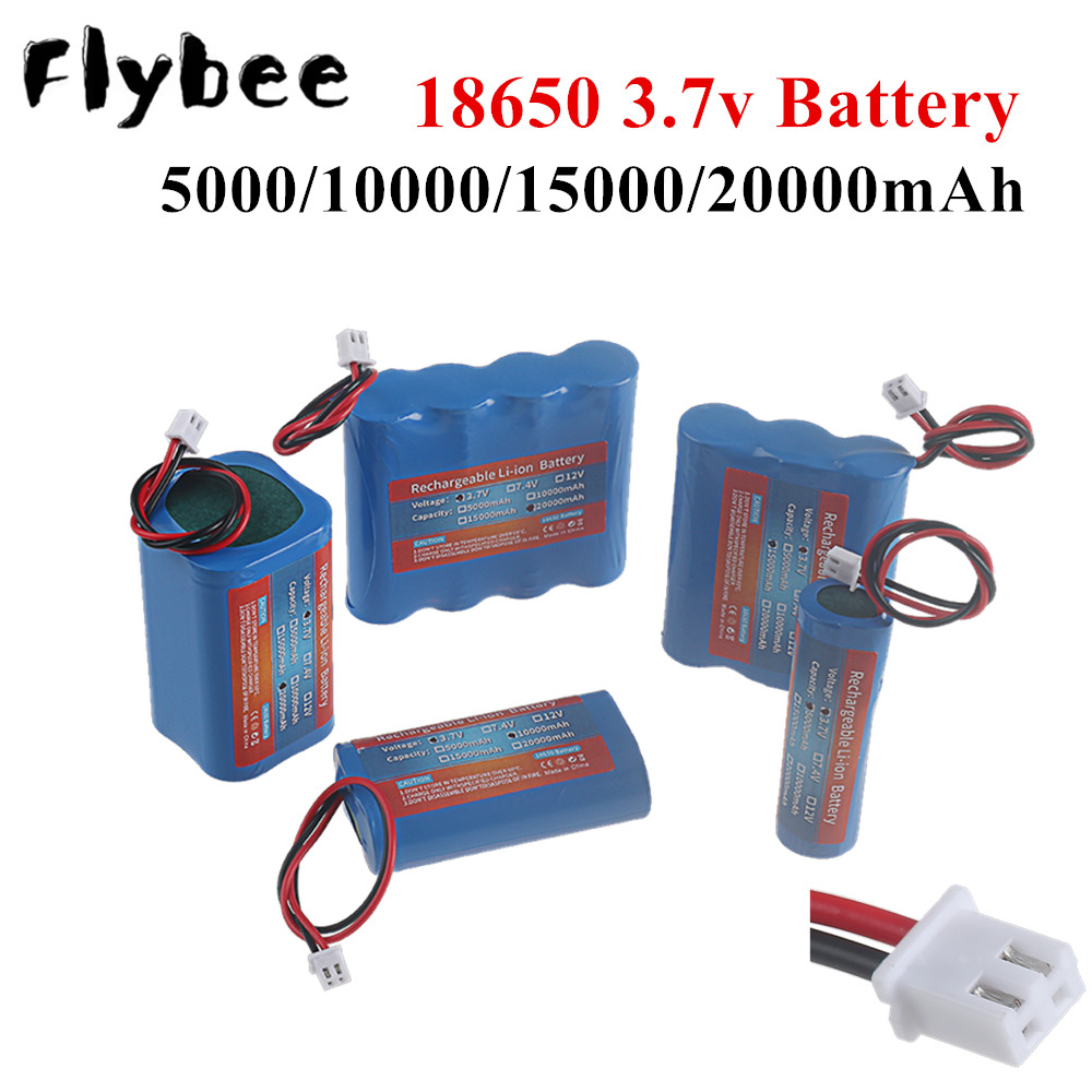 3.7v 7.4v 11.1v 12v 18650 10000 mah med kablar litiumjonbatteri med kretskort för bluetooth-högtalare med solcellsstrålkastare