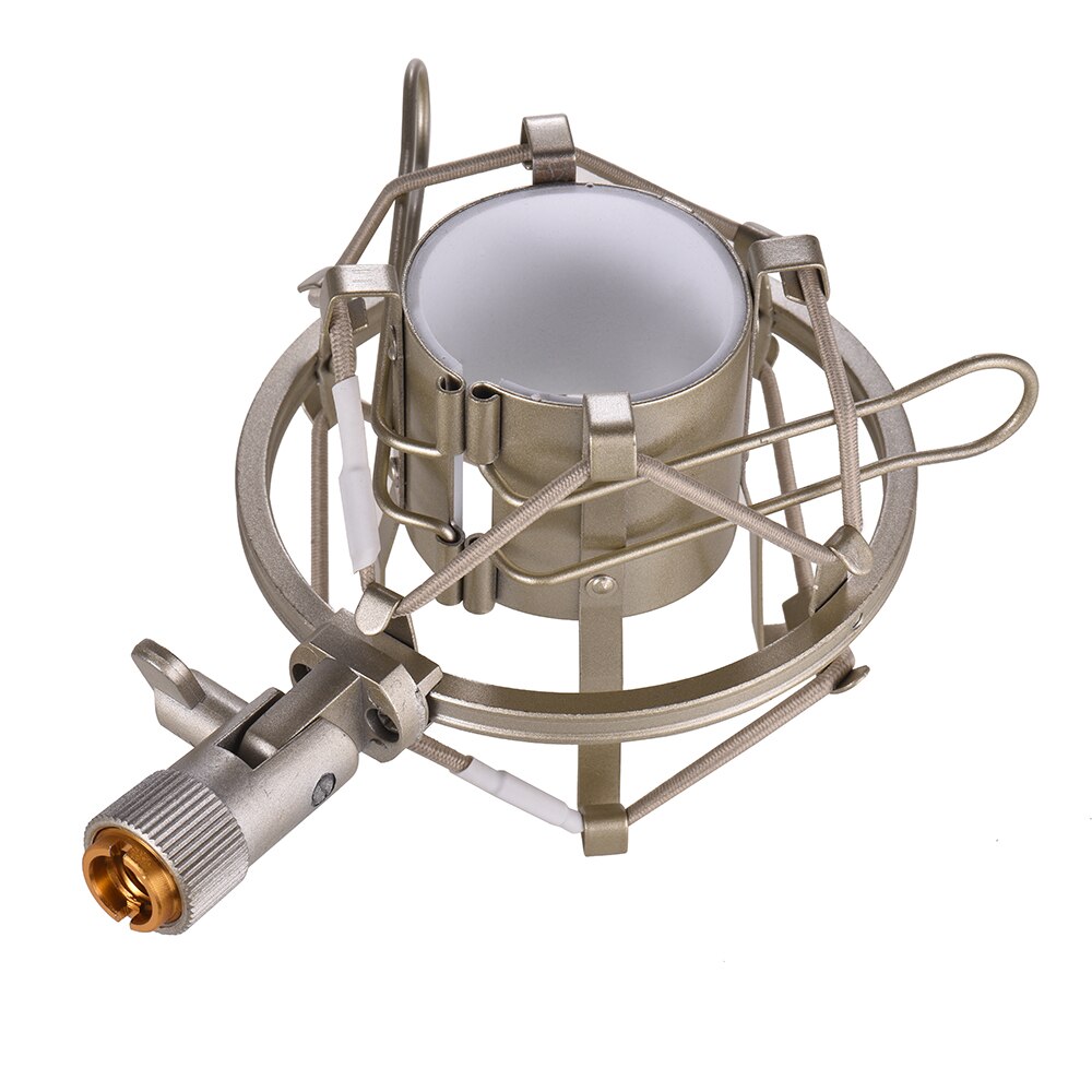 Metal Univerdal Condenser Microphone Mic Shock Mount Holder Bracket Anti-vibration for On-line Broadcasting Studio
