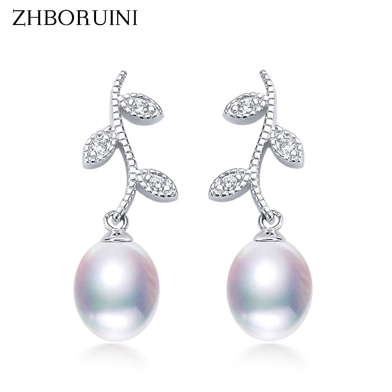 ZHBORUINI Tropfen Perle Ohrringe 925 Sterling Silber Ohrringe reale Natürliche Süßwasser Perle Perle Schmuck Für Wemon Hochzeit