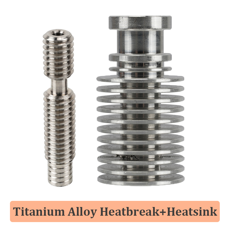 E3D V6 Heatbreak Heatsink KP3S 3D Printer Titanium Alloy Bi-Metal Throat For Kingroon KP3S/KP3S Pro/KP3S Pro S1/KP3S Pro V2/KP5L: black