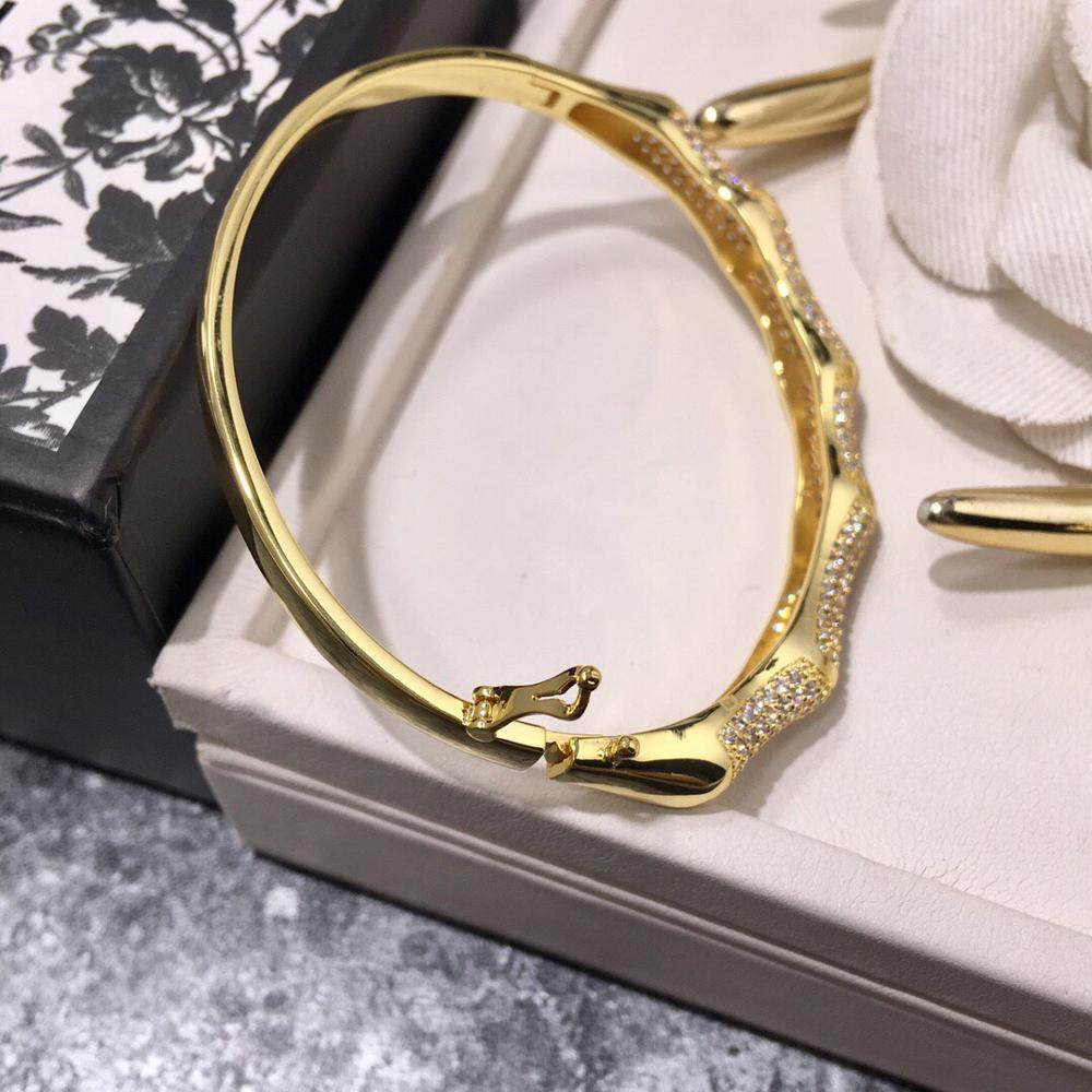 Geometric Crystal Cuff Bracelet - Platinum Plated Copper - Luxury Women's Fashion Jewelry