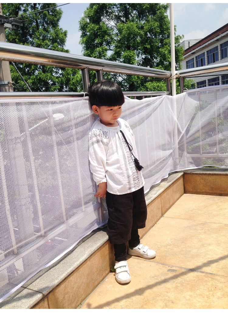 Kids Reling Trap Balkon Veiligheid Beschermen Netto Baby Veiligheid Hek Kinderen Veiligheidsproducten 200/300 Cm Witte Kleur