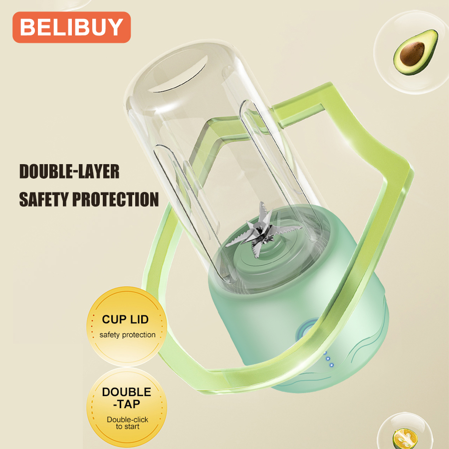 BELIBUY licuadora portátil exprimidor máquina de procesamiento de alimentos fruta vegetal leche licuadora cocina exprimidor taza electrodomésticos de cocina