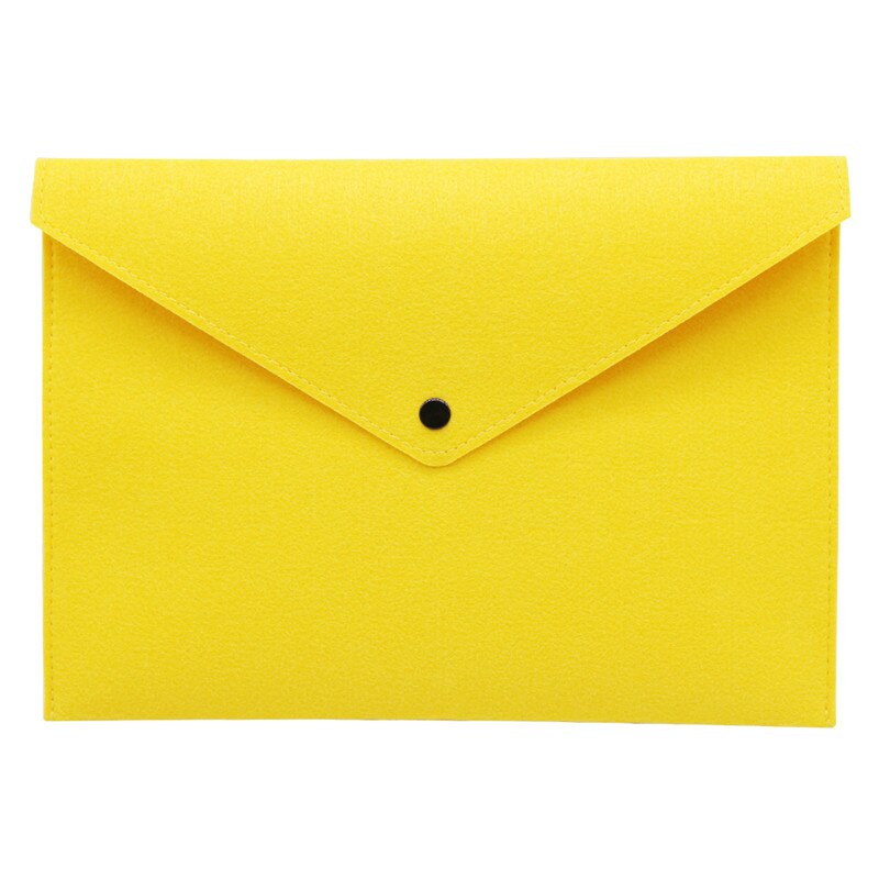 8 Stck Einfache Feste A4 Große Kapazität Dokument Tasche Geschäft Aktentasche Datei Ordner Chemische Fühlte Einreichung Produkte Schüler: Gelb