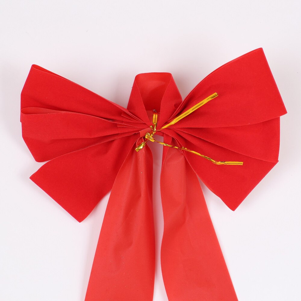 4 pcs Christmas Bow Lint Bowknot Christmas Tree Bow Beautiful Beautiful Bow Festival Bow Ornament Bow for Christmas Festival