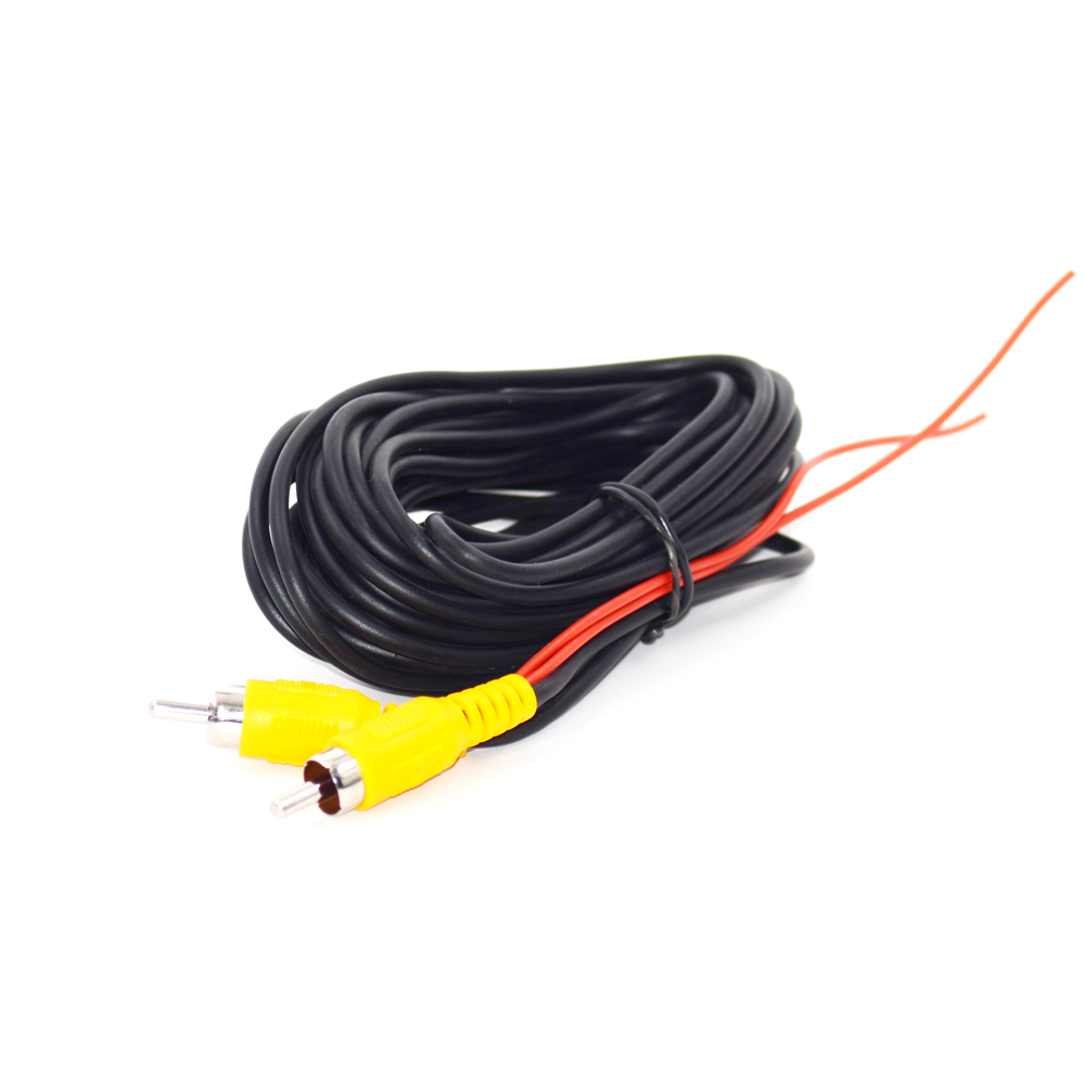 Ledning kabel rca video kabel 10m for ryggekamera 10 15 20m rca video kabel bil bakover rygge parkeringskamera