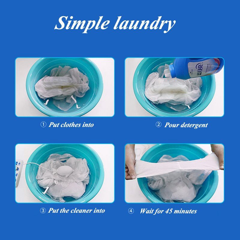 Ultralyd mini transportabel vaskeri vaskemaskine vaskerens multifunktionsrens til tøj, til juvel