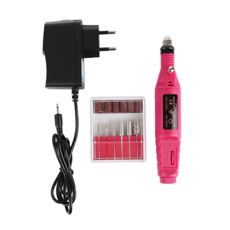 Conjunto de puntas de taladro eléctrico para uñas, máquina pulidora de uñas, pulidora de uñas, herramientas de cuidado y manicura
