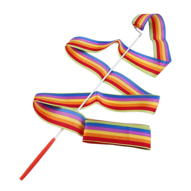 4m universele gym danslinten ritmische kunst gymnastiek streamer twirling rod stick dansvoorstelling accessoires op voorraad: Default Title