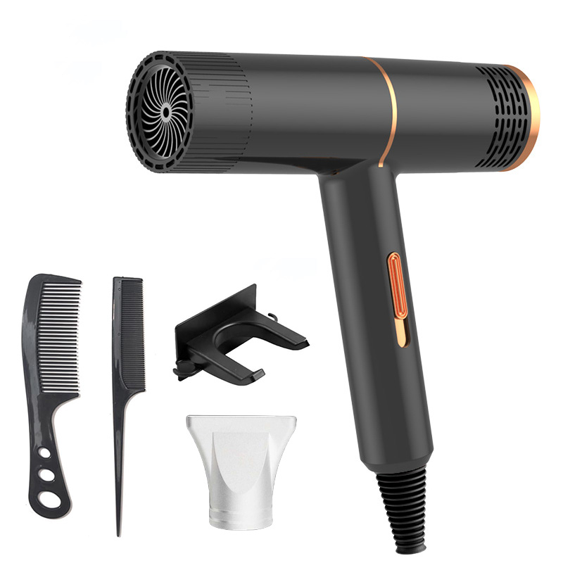 Hair Dryer Negative Lonic Blower High-speed Electricturbine Drier Constant Temperature Quickdrying Hair Tool: DARK GRAY / EU