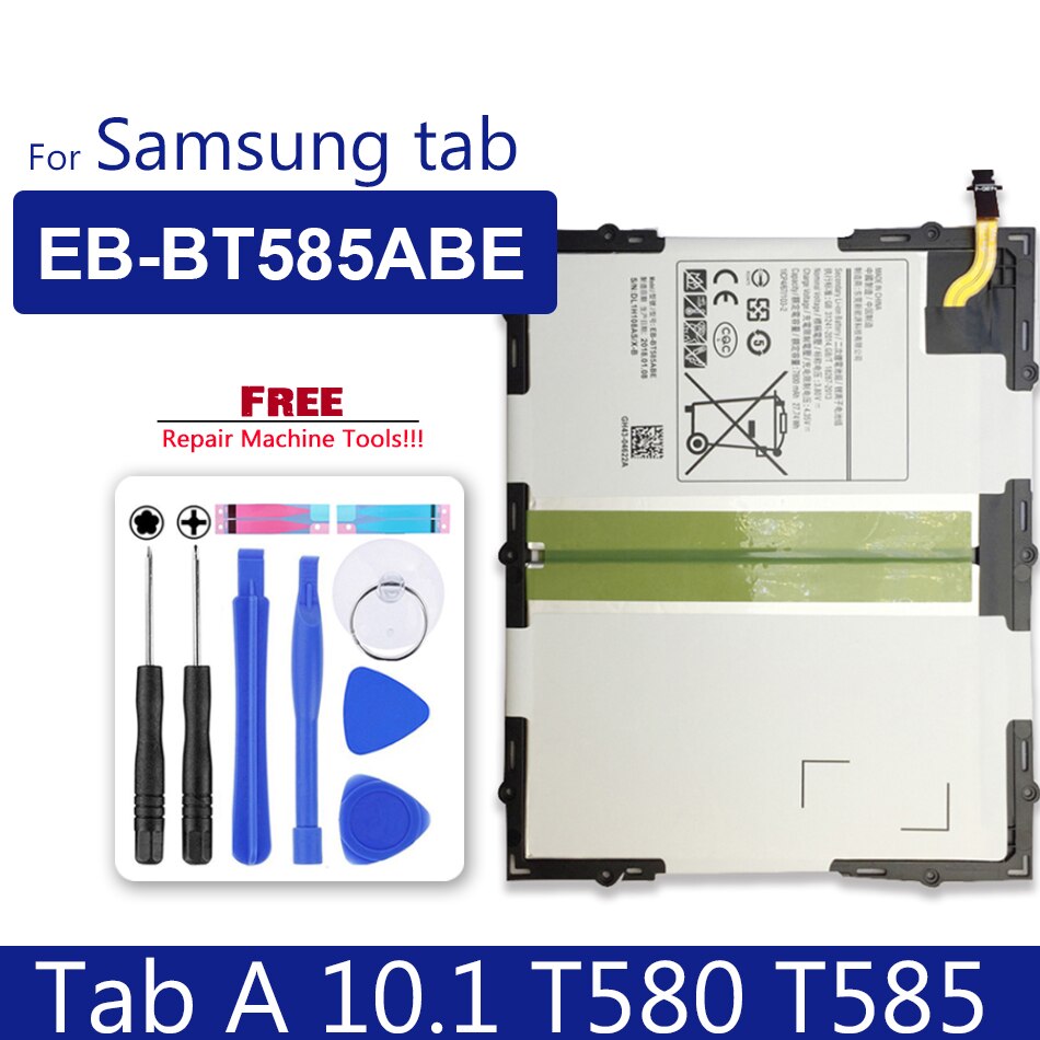 Tablet Battery For Samsung Galaxy Tab 2 3 4/Tab S S2 S3/tab A/tab E (7.0 8.0 8.4 9.6 9.7 10.1 10.5) For Pro 8.4/Note 8 10.1 12.2: Tab A 10.1 T580 T585