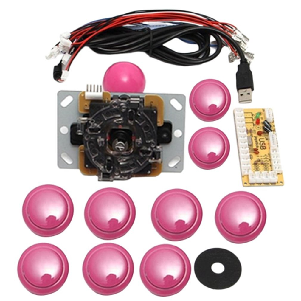 Único diy arcada joystick acessórios usb computador joystick chip placa de controle arcade rocker button kit: Default Title